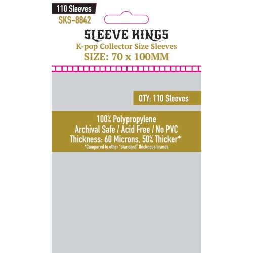 Sleeve Kings Kpop Collector Size (70 X 100 MM) 110 pack- SKS-8842