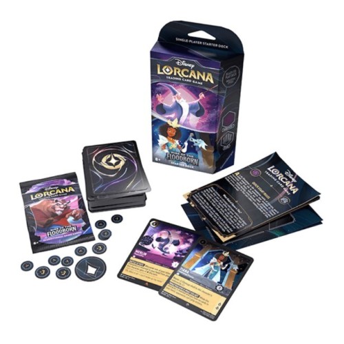 Disney Lorcana TCG: Rise of the Floodborn Starter Deck - (Amethyst/Steel)