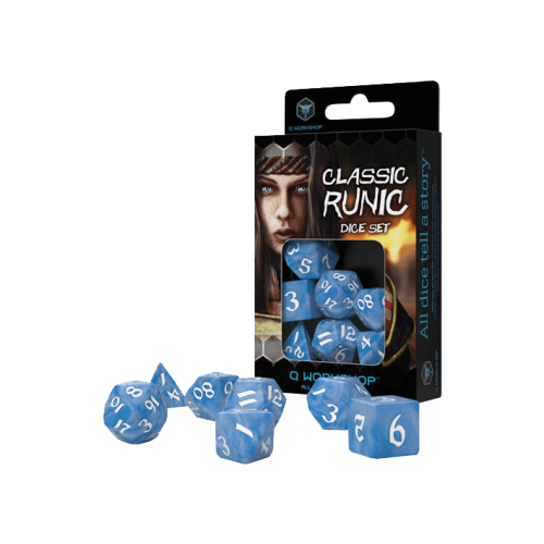 Classic Runic Glacier & white Dice Set (7)