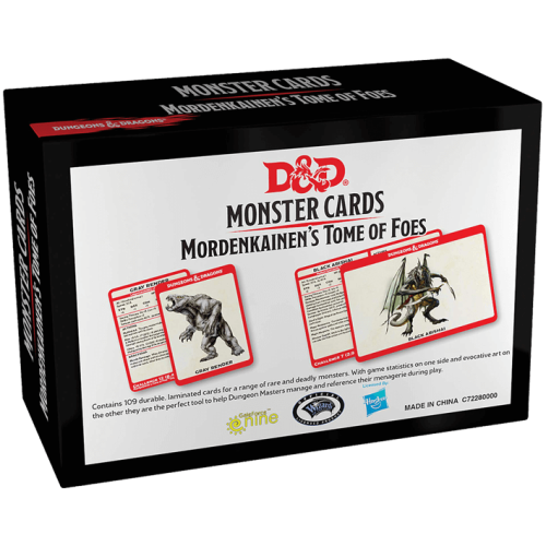 D&D Monster Cards: Mordenkainen's Tome of Foes (109 cards)