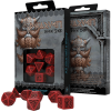 Dice Set: Dwarven Black & Red x7