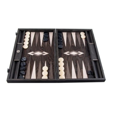 Premium Handcrafted Ebony Burl Backgammon Set