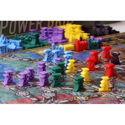 Upgraded tokens suitable for ‘Power Grid’ (132 player tokens)