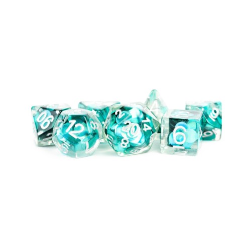 16mm Resin Poly Dice Set Mermaid Scale