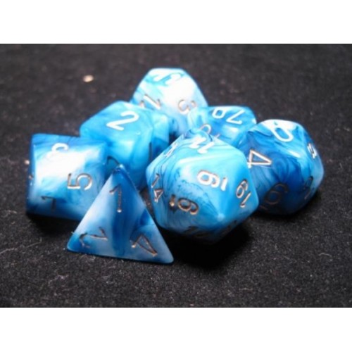 Dice Phantom Teal/Gold Poly 7-Dice Set