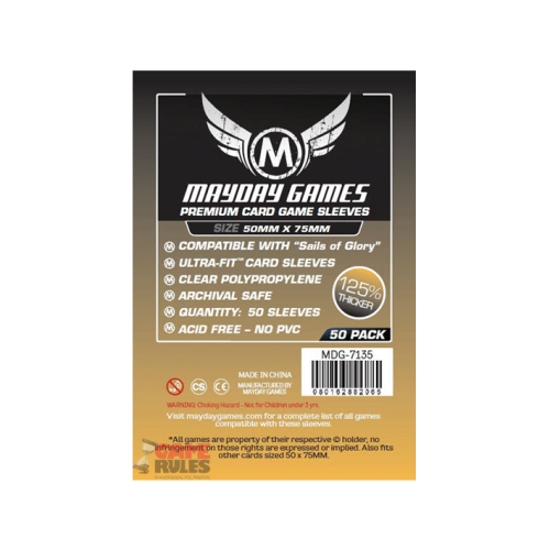 "Sails of Glory" Premium Card Sleeves (50x75mm) - 50C