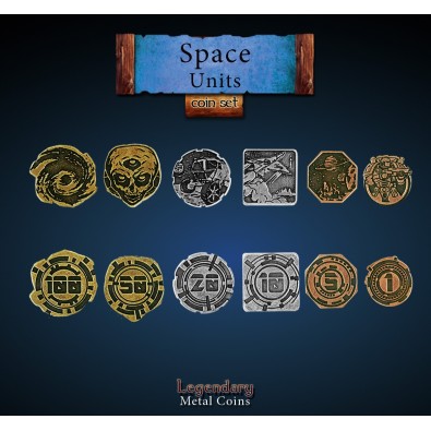 Space Units - 24 Metal Coins