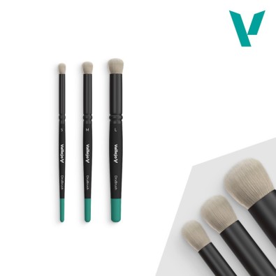 Vallejo Dry Brush - Dry Brush Set - Natural Hair (S, M & L)
