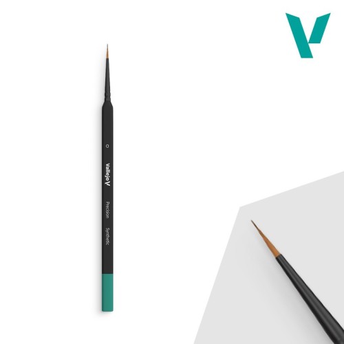 Vallejo Precision - Round Synthetic Brush, Triangular Handle No. 0