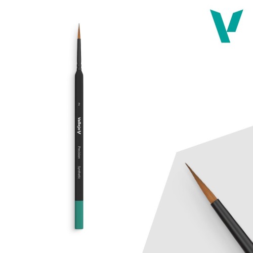 Vallejo Precision - Round Synthetic Brush, Triangular Handle No. 2