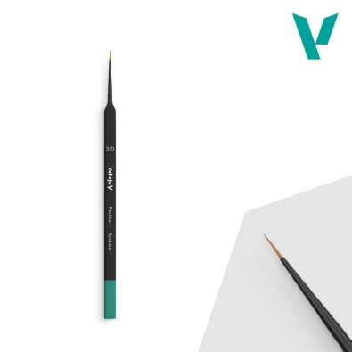 Vallejo Precision - Round Synthetic Brush, Triangular Handle No. 3/0